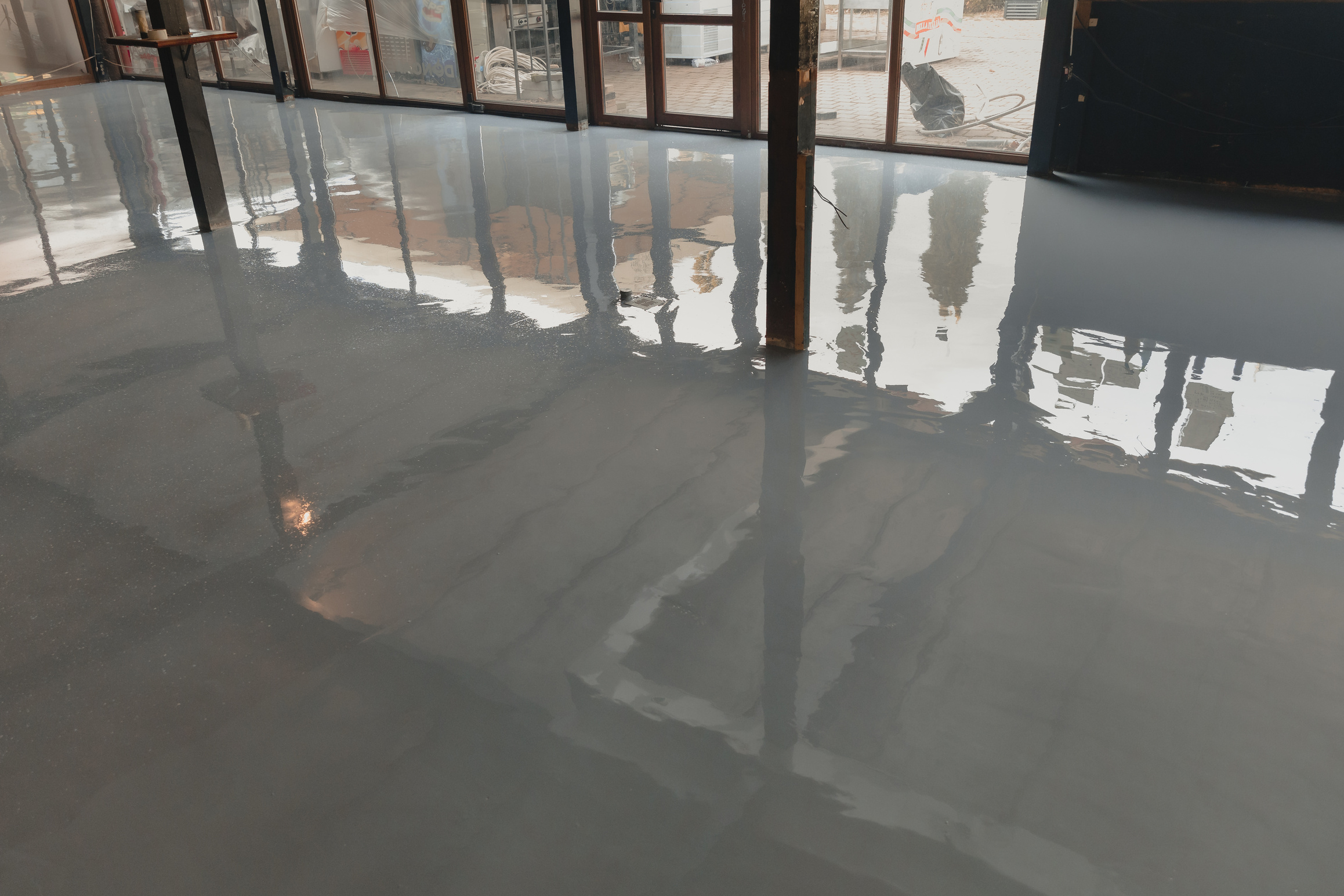 Construction series: work in progress with epoxy flooring
